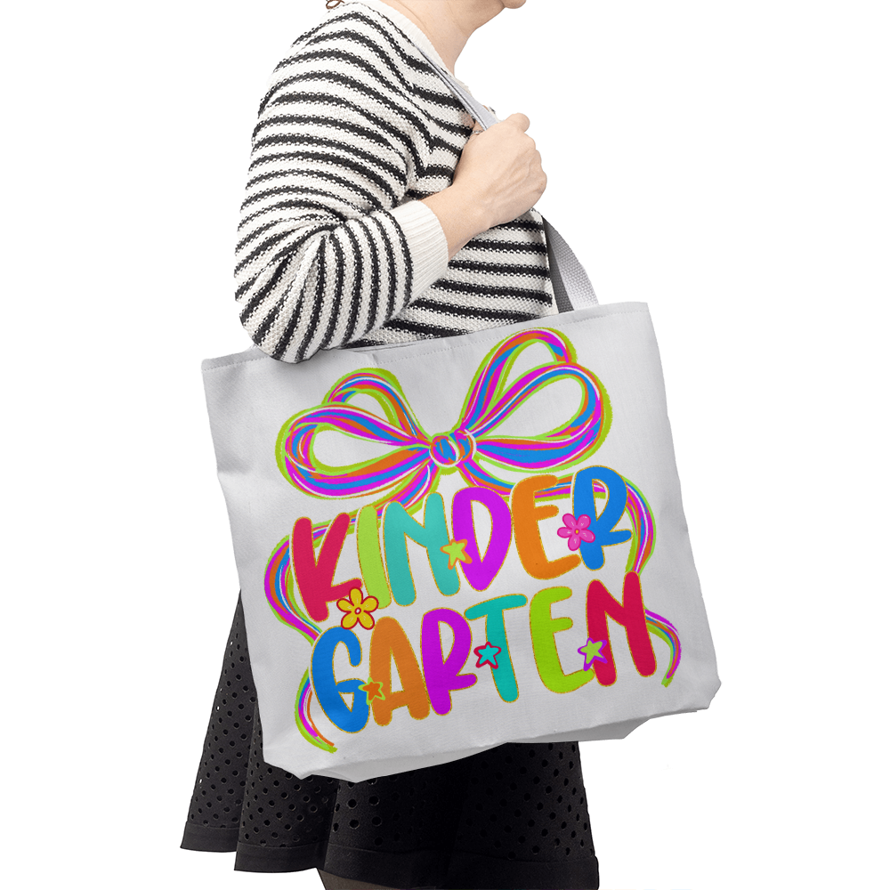 Kindergarten Neon Teacher Tote Bag