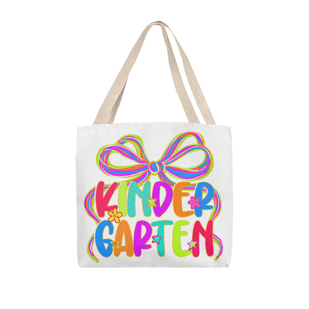 Kindergarten Neon Teacher Tote Bag