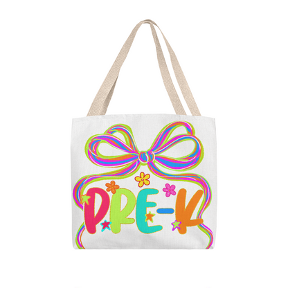 Back to School Neon Pre-K Teacher Tote