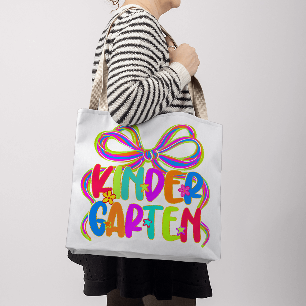 Kindergarten Neon Teacher Tote Bag