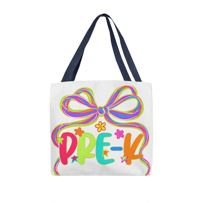 Back to School Neon Pre-K Teacher Tote
