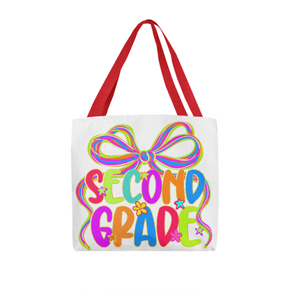 Second Grade Neon Back to School Teacher Tote