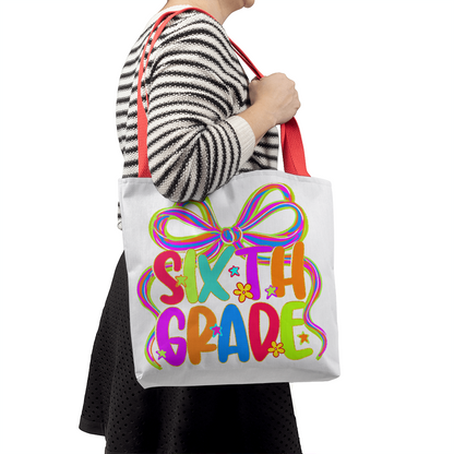 Sixth Grade Neon Back to School Teacher Tote Bag