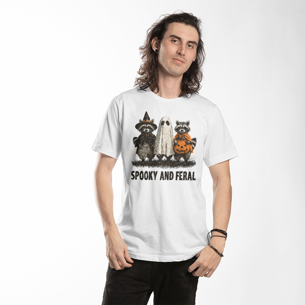 Spooky and Feral Halloween Funny T-shirt