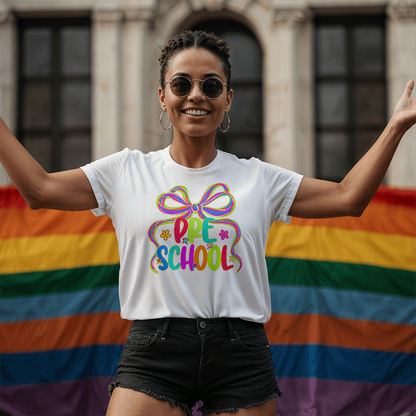 Preschool Neon Ribbon Teacher Team T-shirt