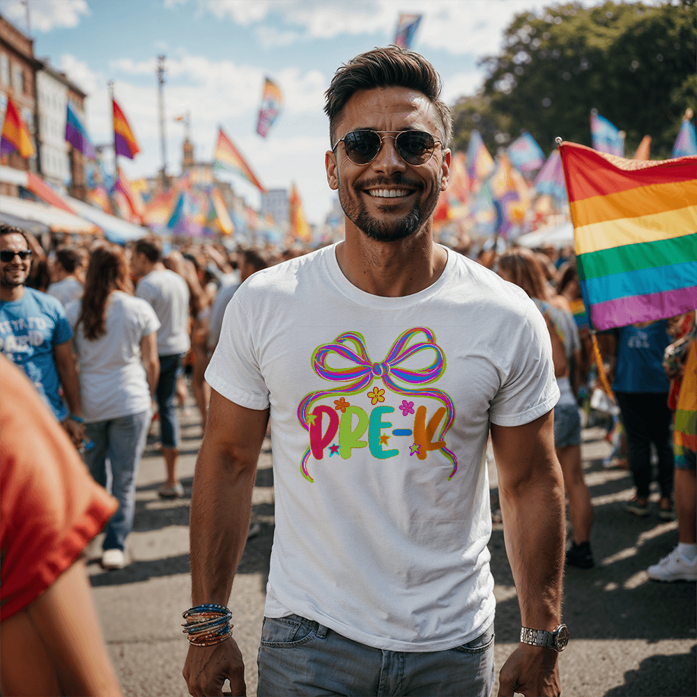 Pre-K Neon Ribbon Teacher Team T-shirt