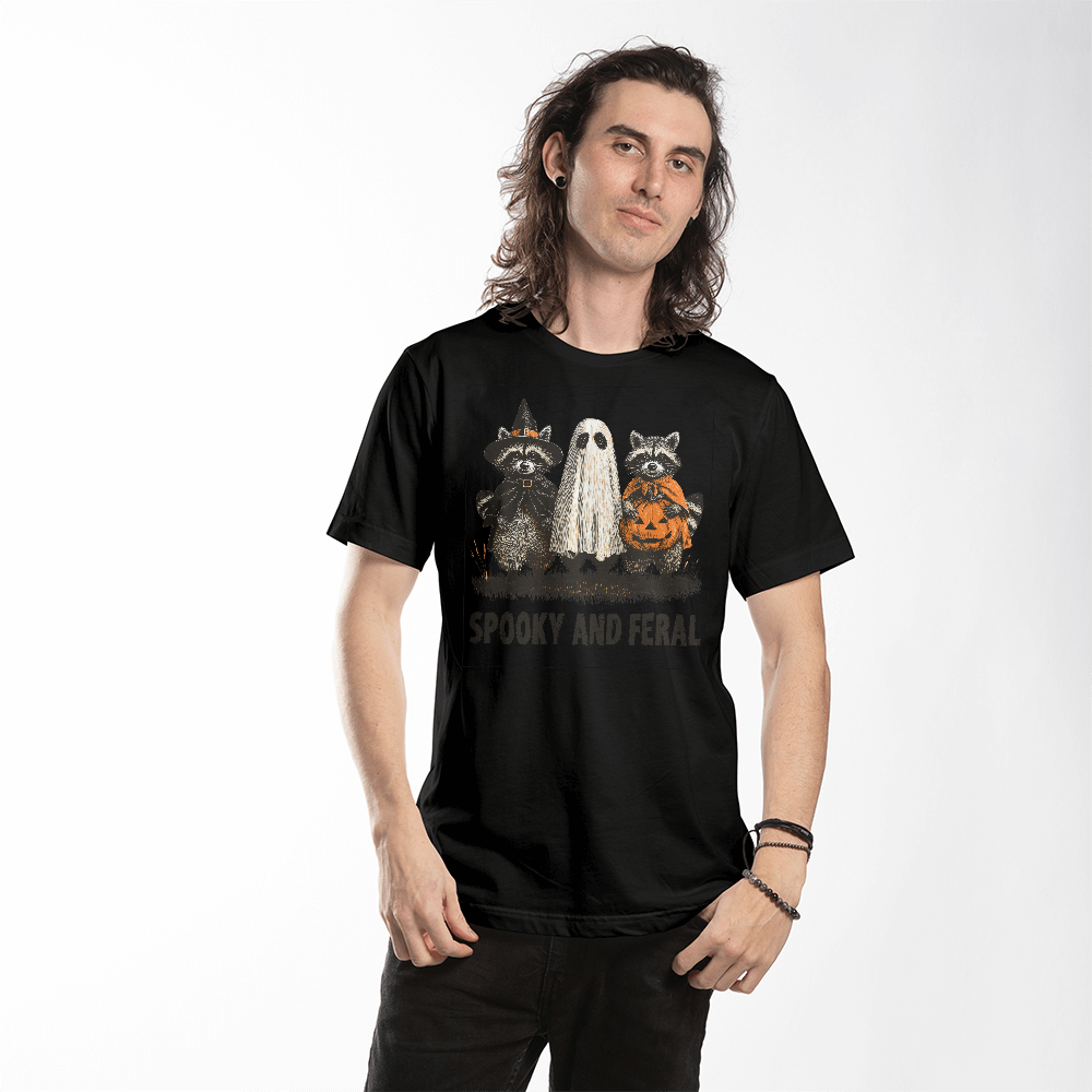 Spooky and Feral Halloween Funny T-shirt