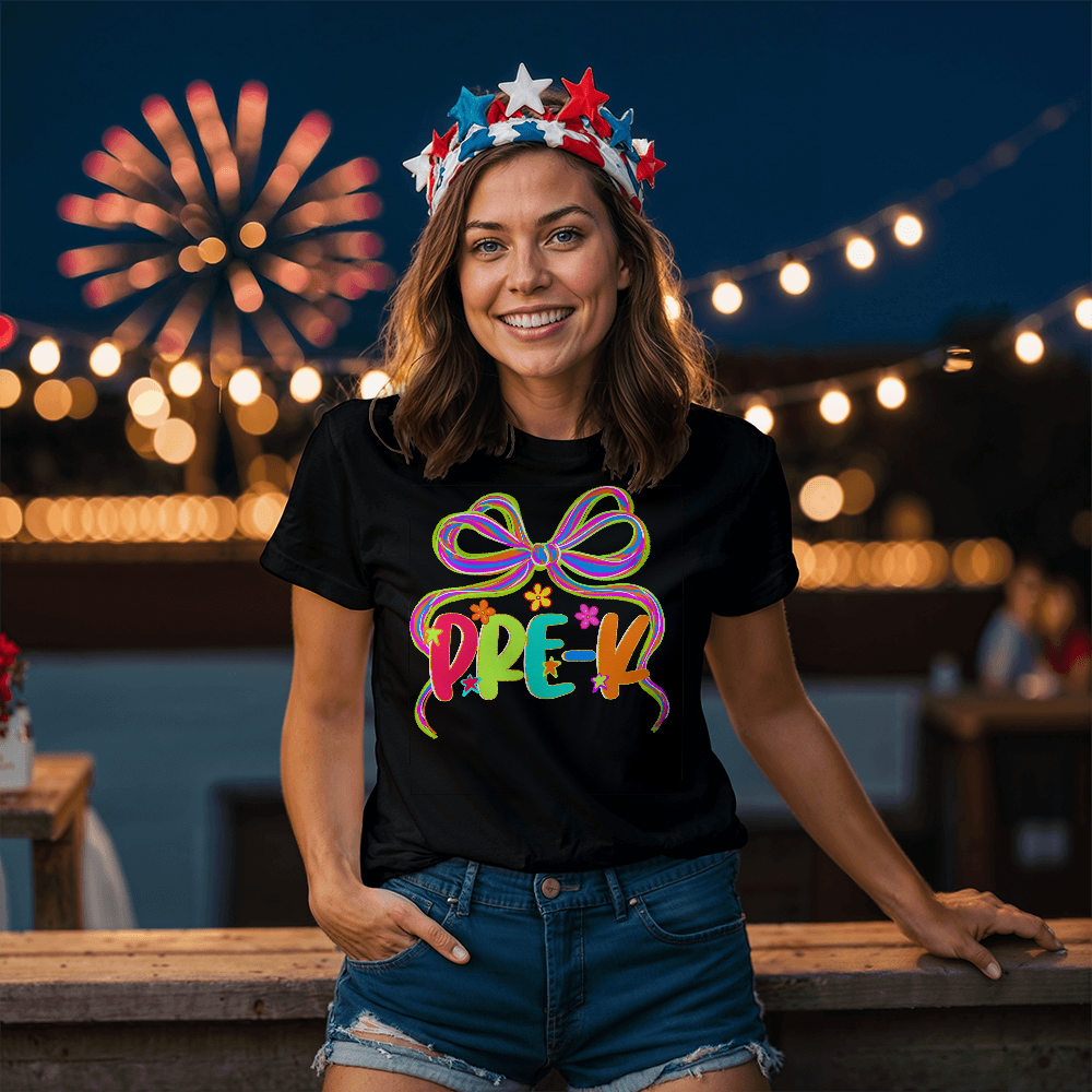 Pre-K Neon Ribbon Teacher Team T-shirt