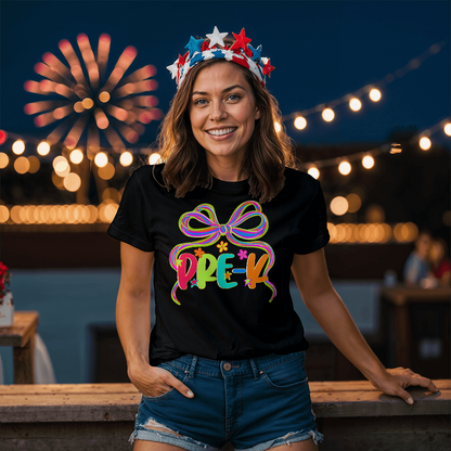 Pre-K Neon Ribbon Teacher Team T-shirt