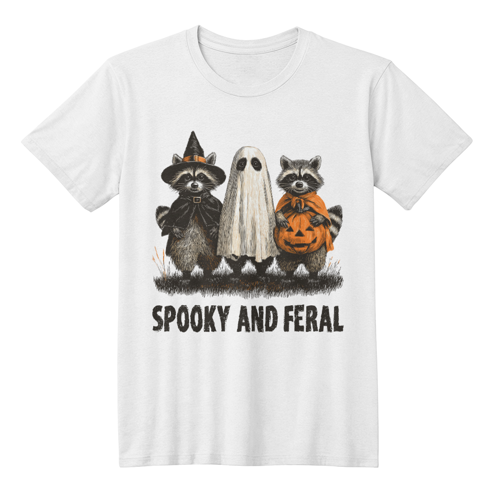Spooky and Feral Halloween Funny T-shirt