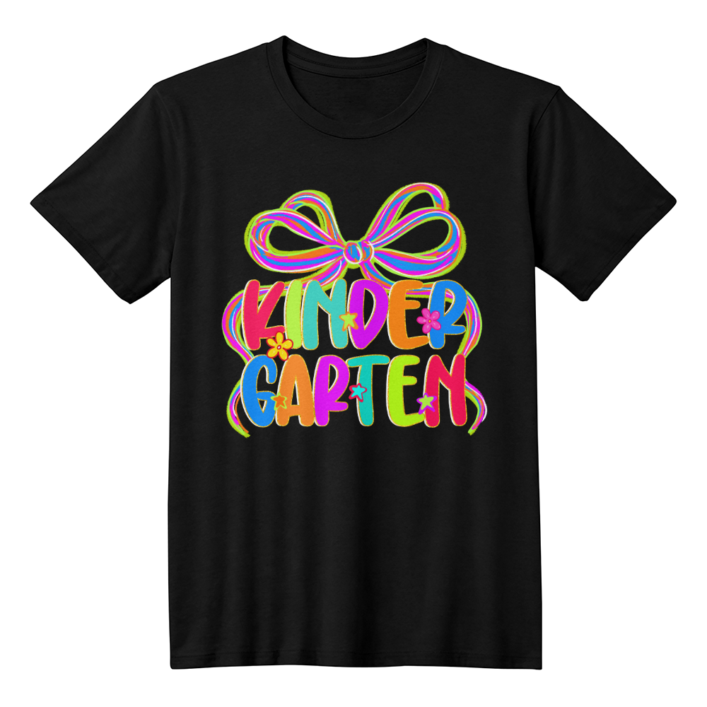 Kindergarten Neon Ribbon Teacher Team T-shirt
