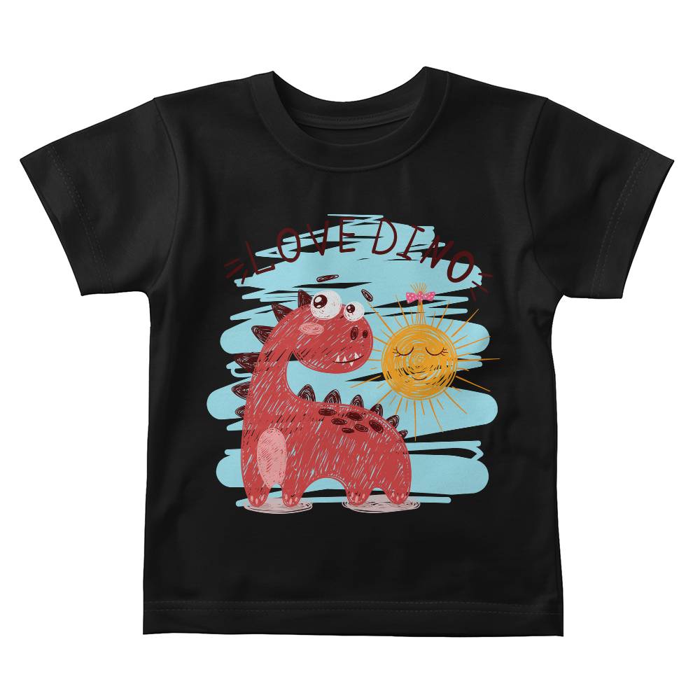 Love Dino - Baby Jersey Tee Front Print