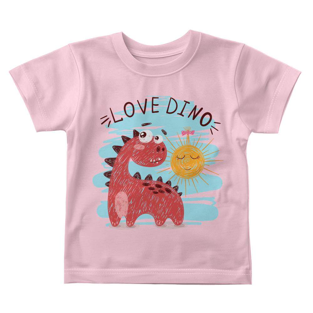 Love Dino - Baby Jersey Tee Front Print