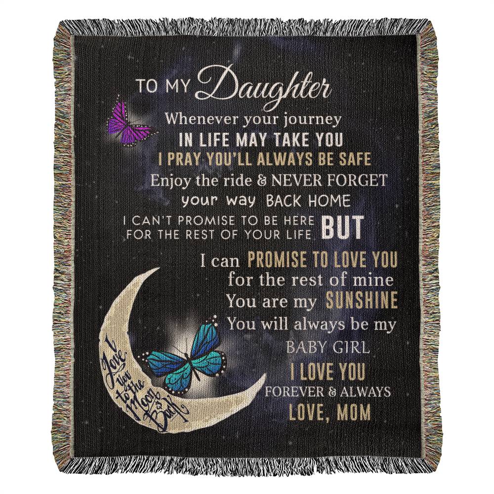 To My Granddaughter - Blanket From Grandma - Heirloom Woven Blanket