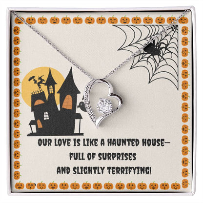 Haunted Love Halloween Heart Necklace