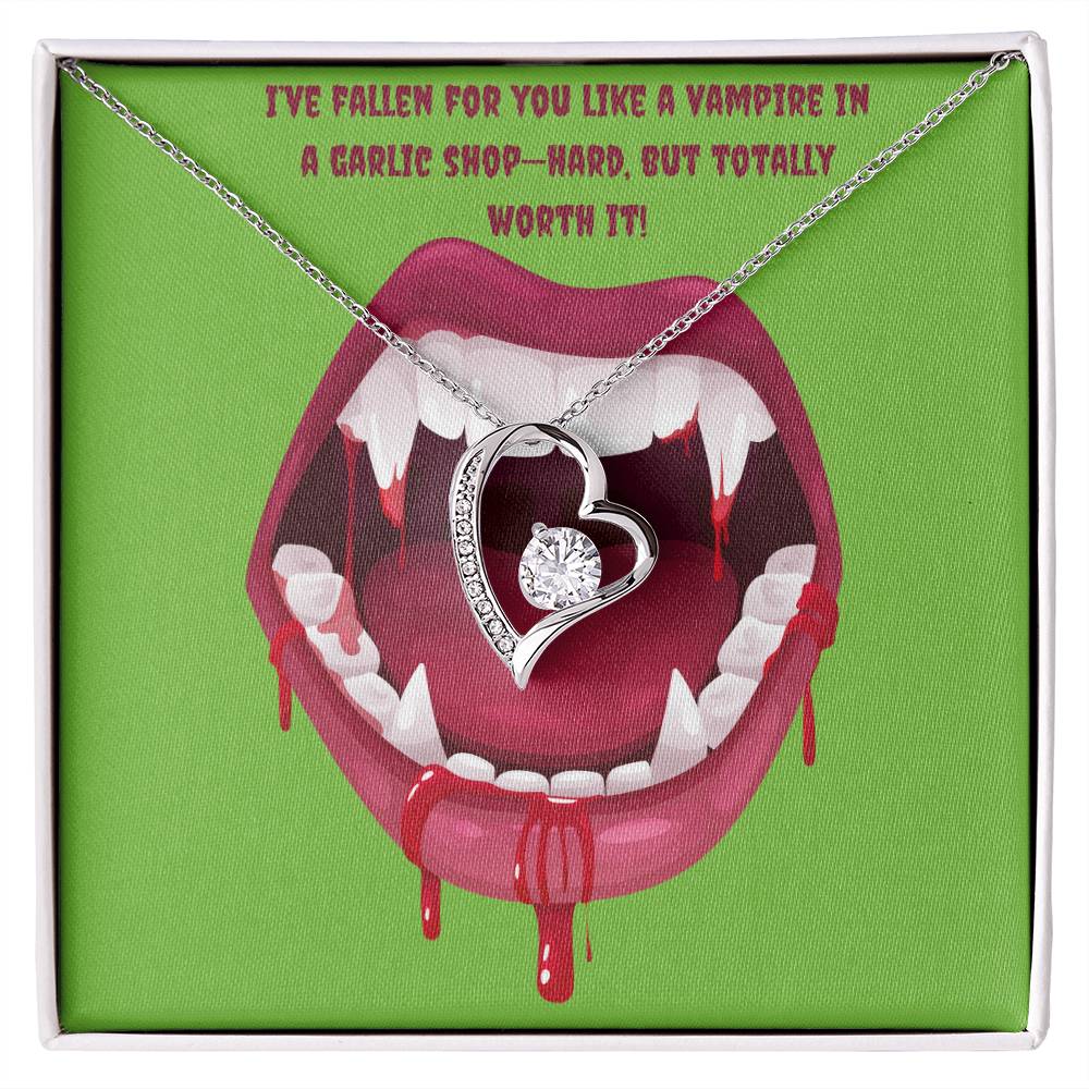 Halloween Vampire Forever Love Necklace