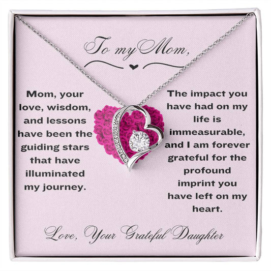 To My Mom Heart Necklace