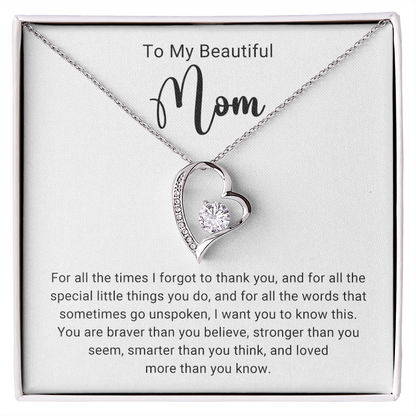 Thank You Mom Forever Love Necklace