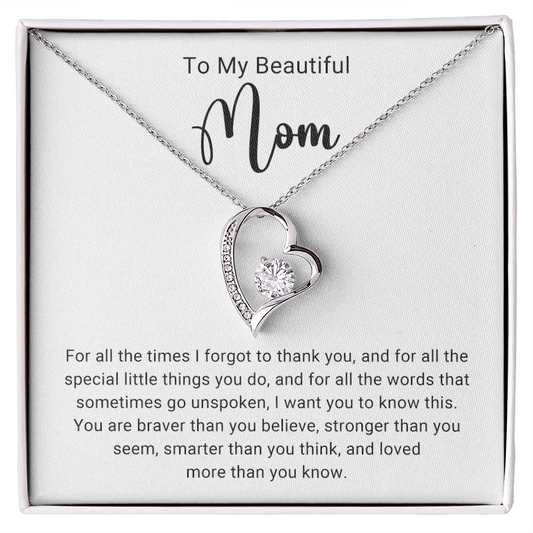 Thank You Mom Forever Love Necklace