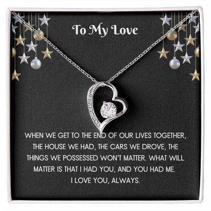 Love Christmas Heart Necklace