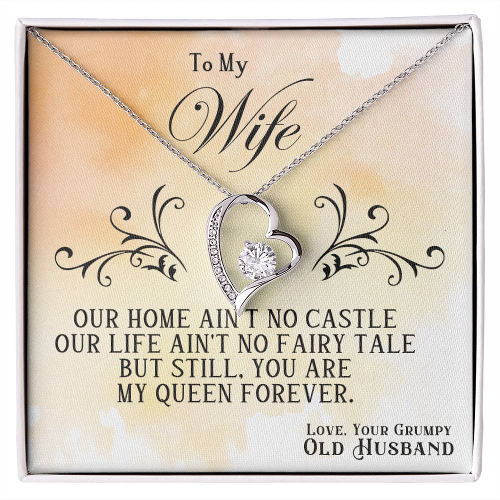 You're My Queen Forever Heart Necklace