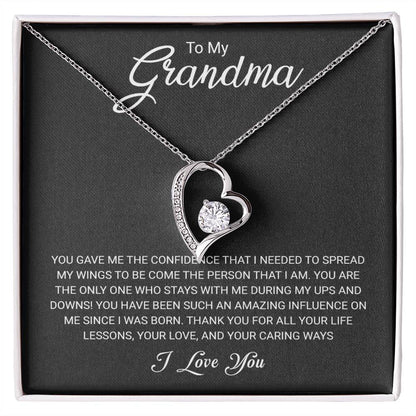 To My Grandma - I Love You - Forever Love Necklace