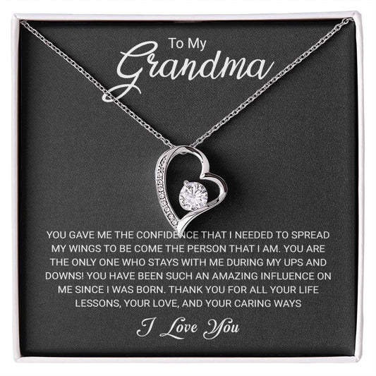 To My Grandma - I Love You - Forever Love Necklace