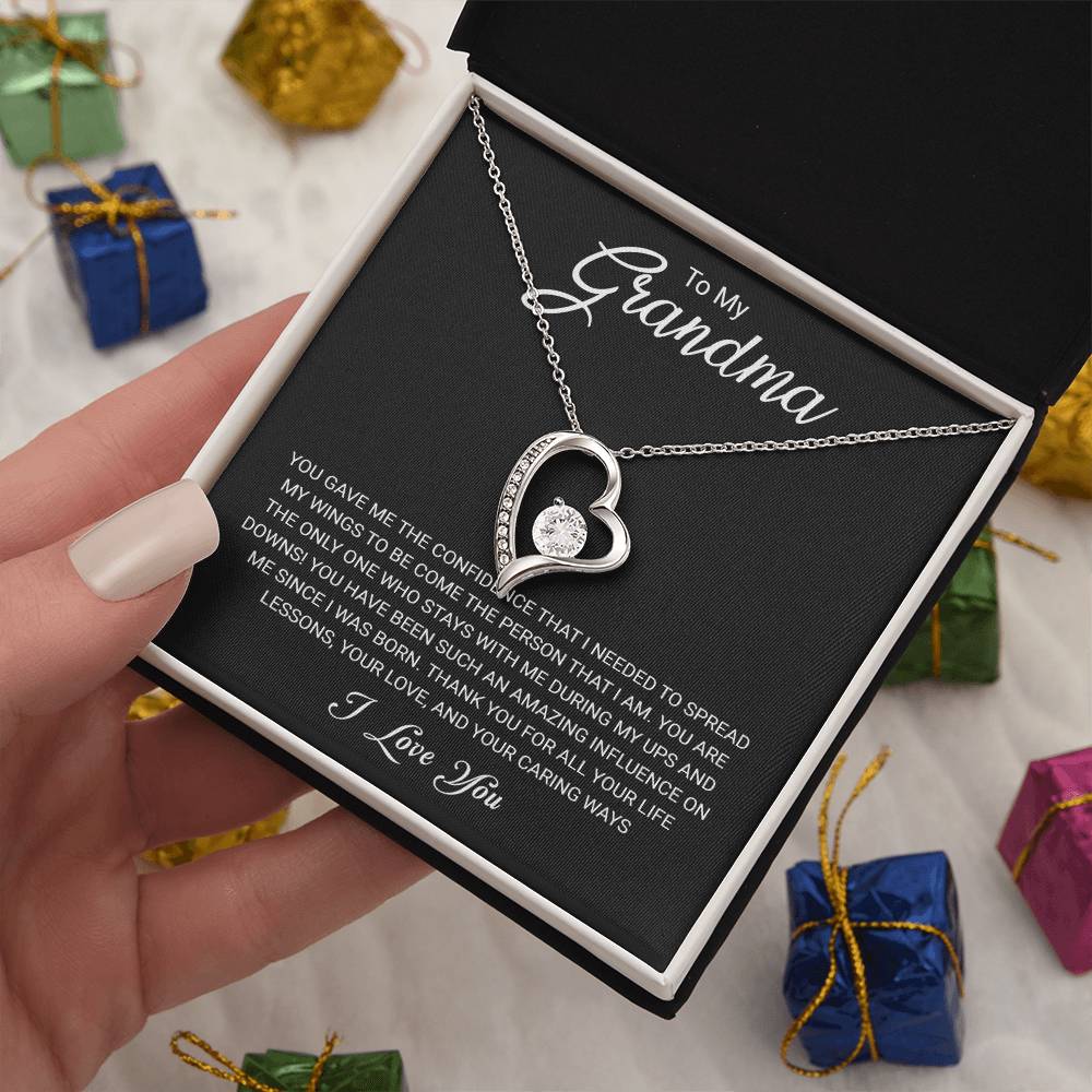 To My Grandma - I Love You - Forever Love Necklace