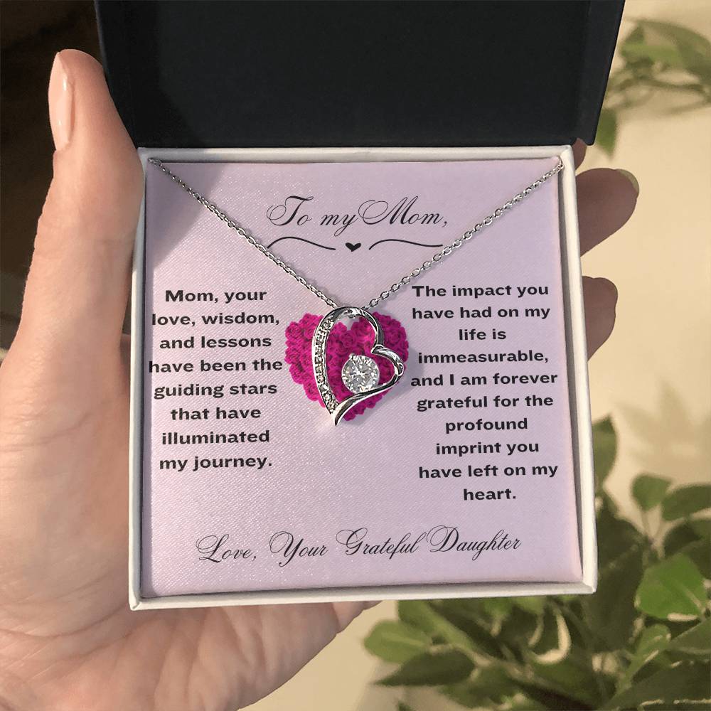 To My Mom Heart Necklace