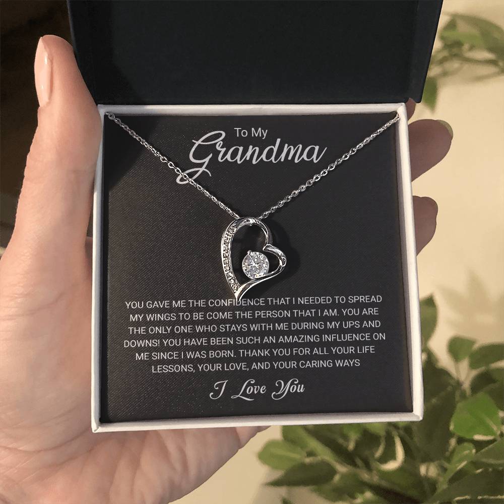 To My Grandma - I Love You - Forever Love Necklace