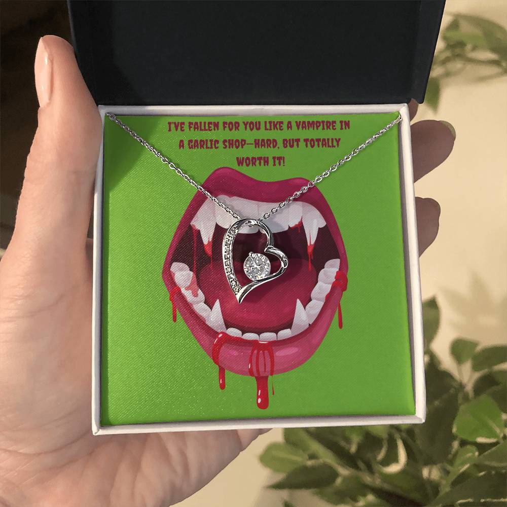 Halloween Vampire Forever Love Necklace