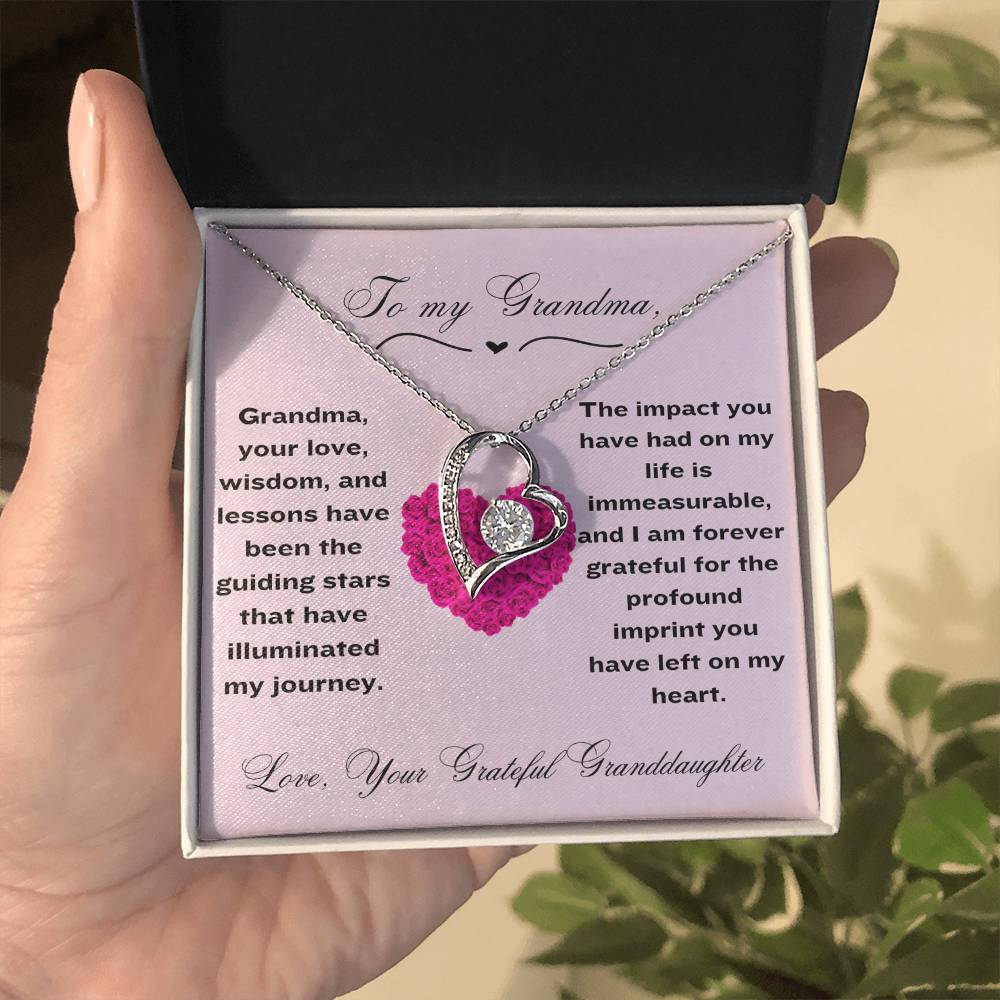 To My Grandma Heart Necklace