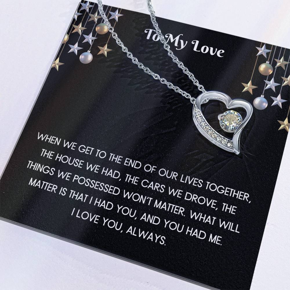 Love Christmas Heart Necklace