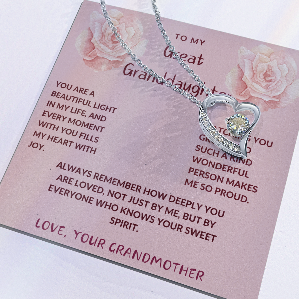 Great-Granddaughter Forever Love Heart Necklace