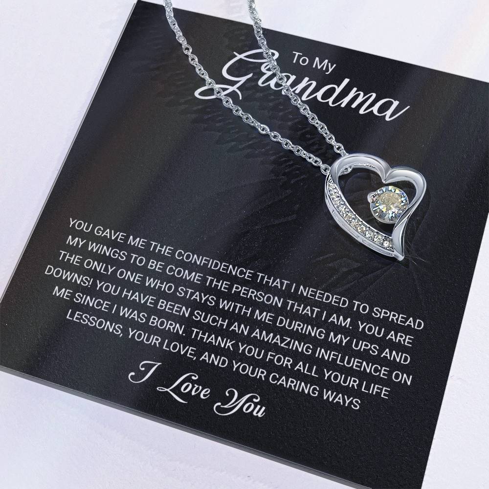 To My Grandma - I Love You - Forever Love Necklace