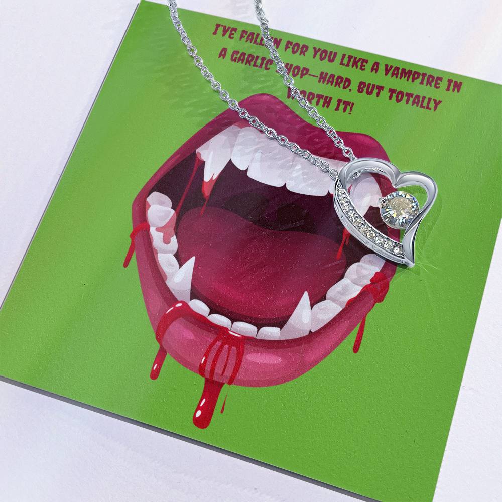 Halloween Vampire Forever Love Necklace