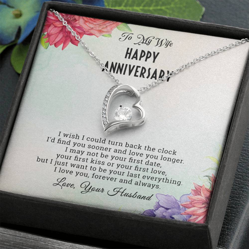 To My Wife Happy Anniversary Gift - Forever Love Necklace