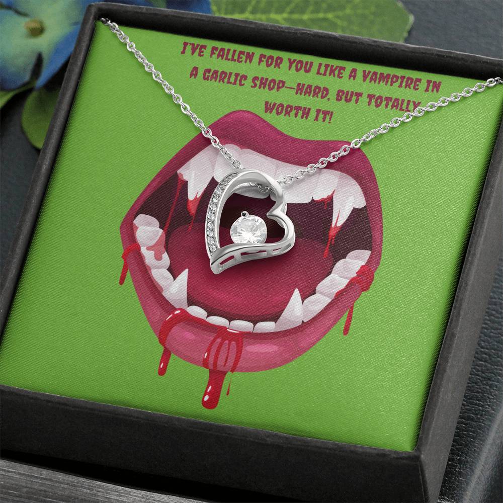 Halloween Vampire Forever Love Necklace