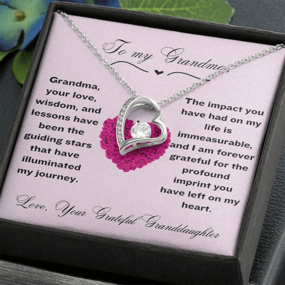 To My Grandma Heart Necklace