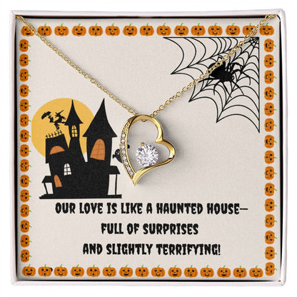 Haunted Love Halloween Heart Necklace