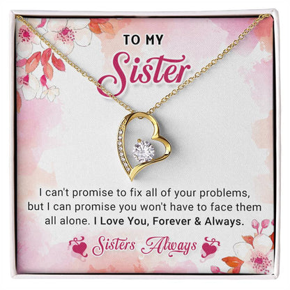 Sisters Always and Forever Love Necklace