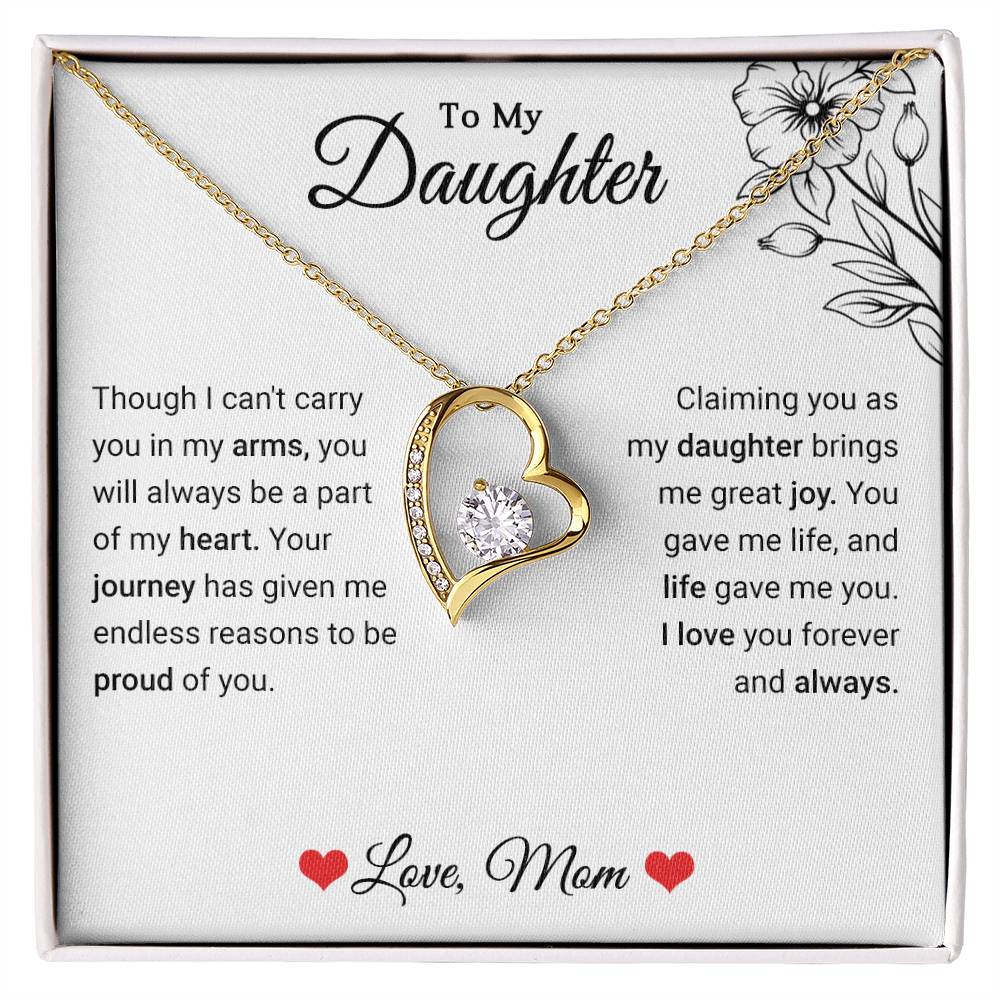 To My Daughter - Forever Love Necklace