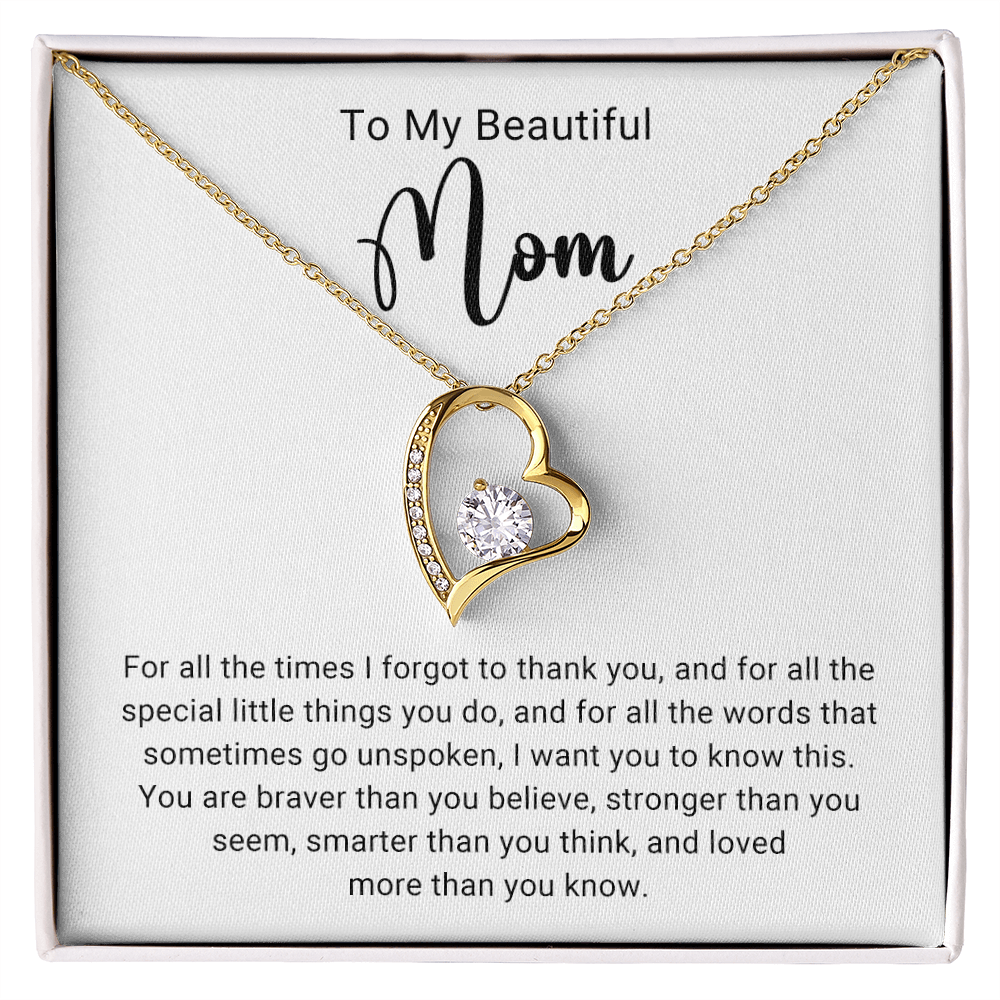 Thank You Mom Forever Love Necklace