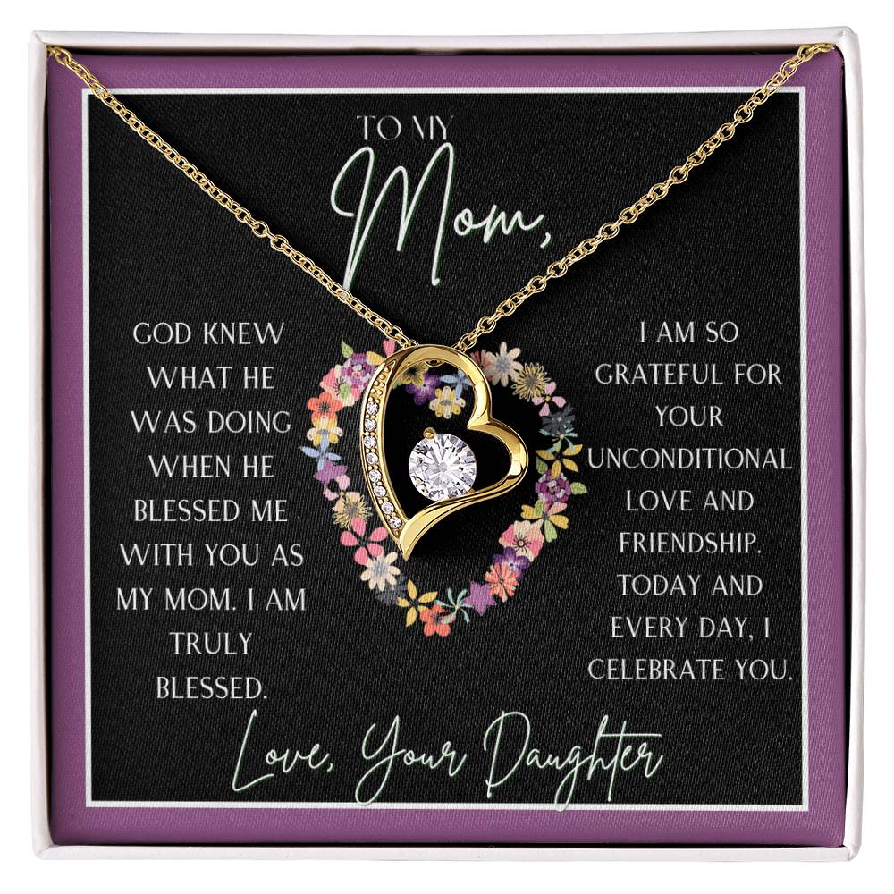 TO MY MOM HEART NECKLACE