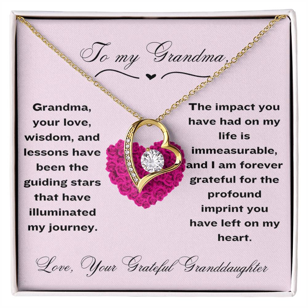 To My Grandma Heart Necklace