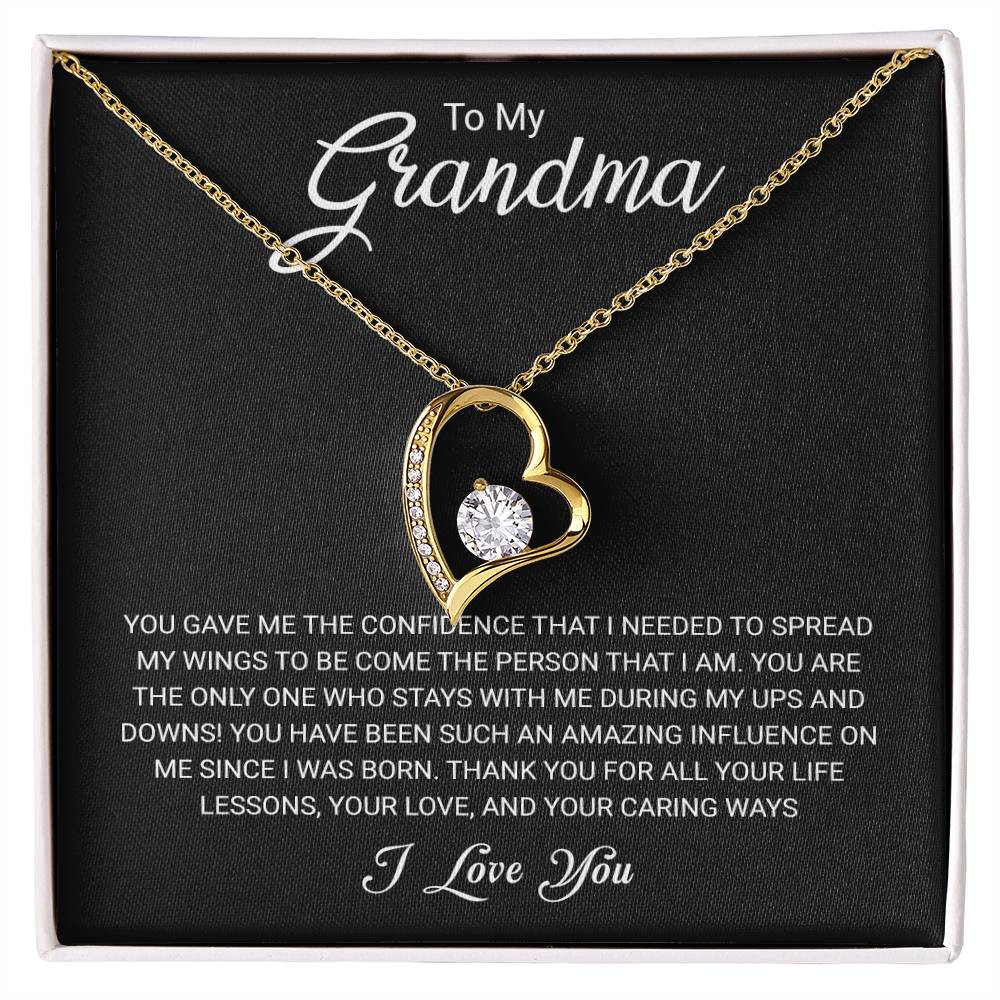 To My Grandma - I Love You - Forever Love Necklace