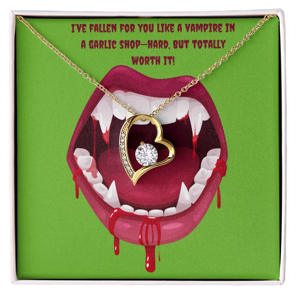 Halloween Vampire Forever Love Necklace