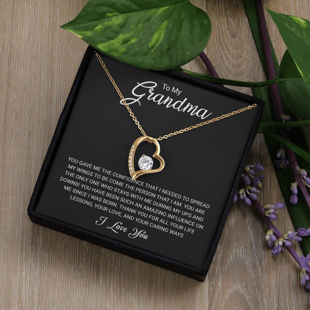 To My Grandma - I Love You - Forever Love Necklace