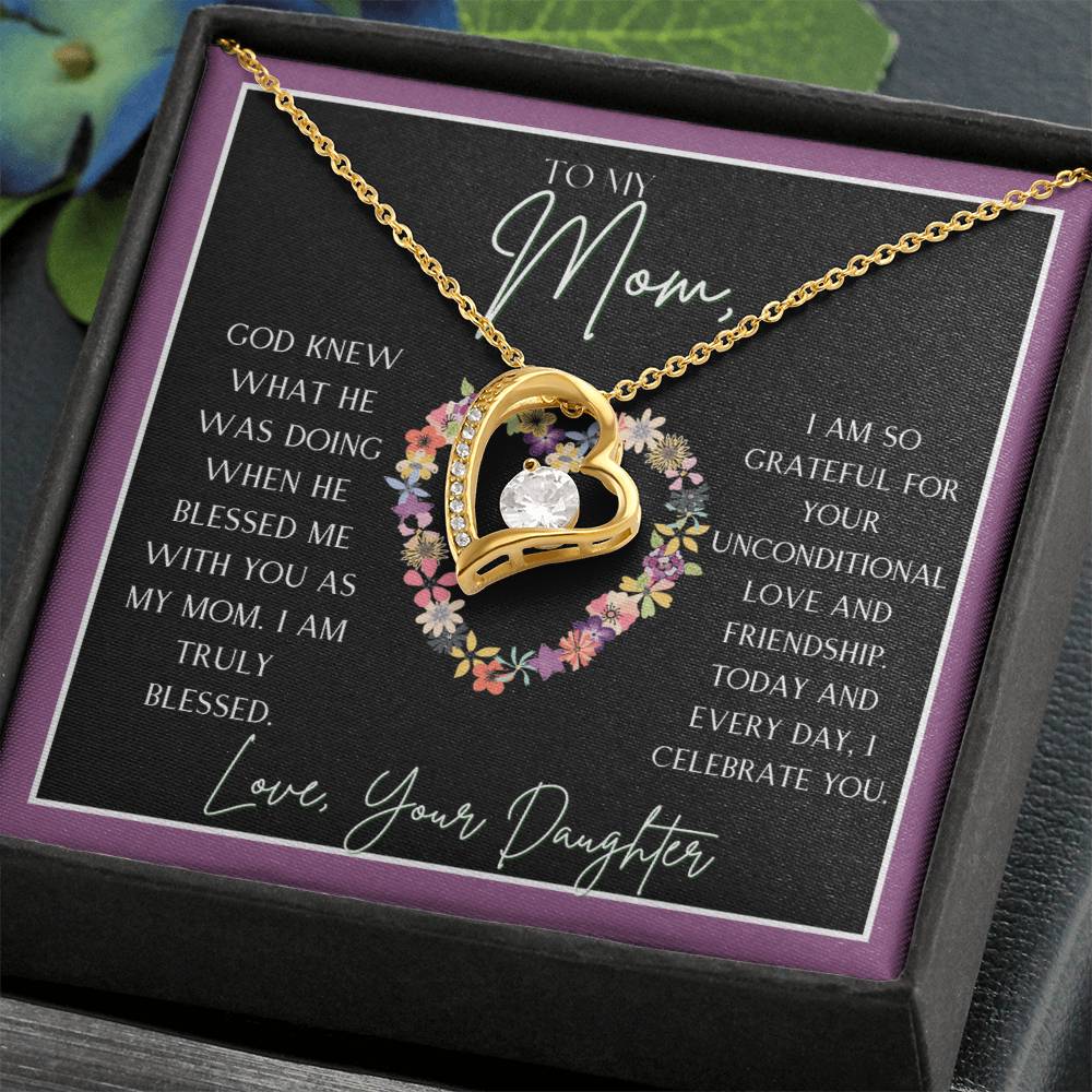 TO MY MOM HEART NECKLACE