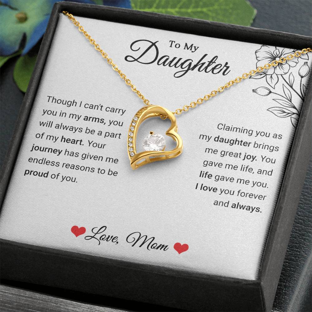 To My Daughter - Forever Love Necklace